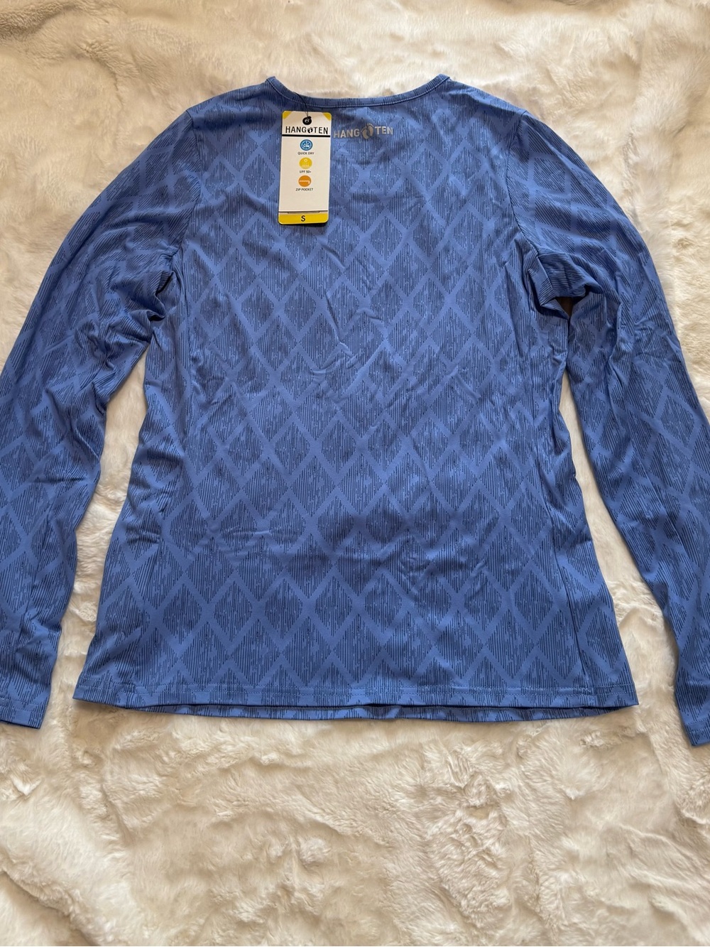 NWT Hang Ten Women’s Blue Long-Sleeve Top - Picture 3 of 7